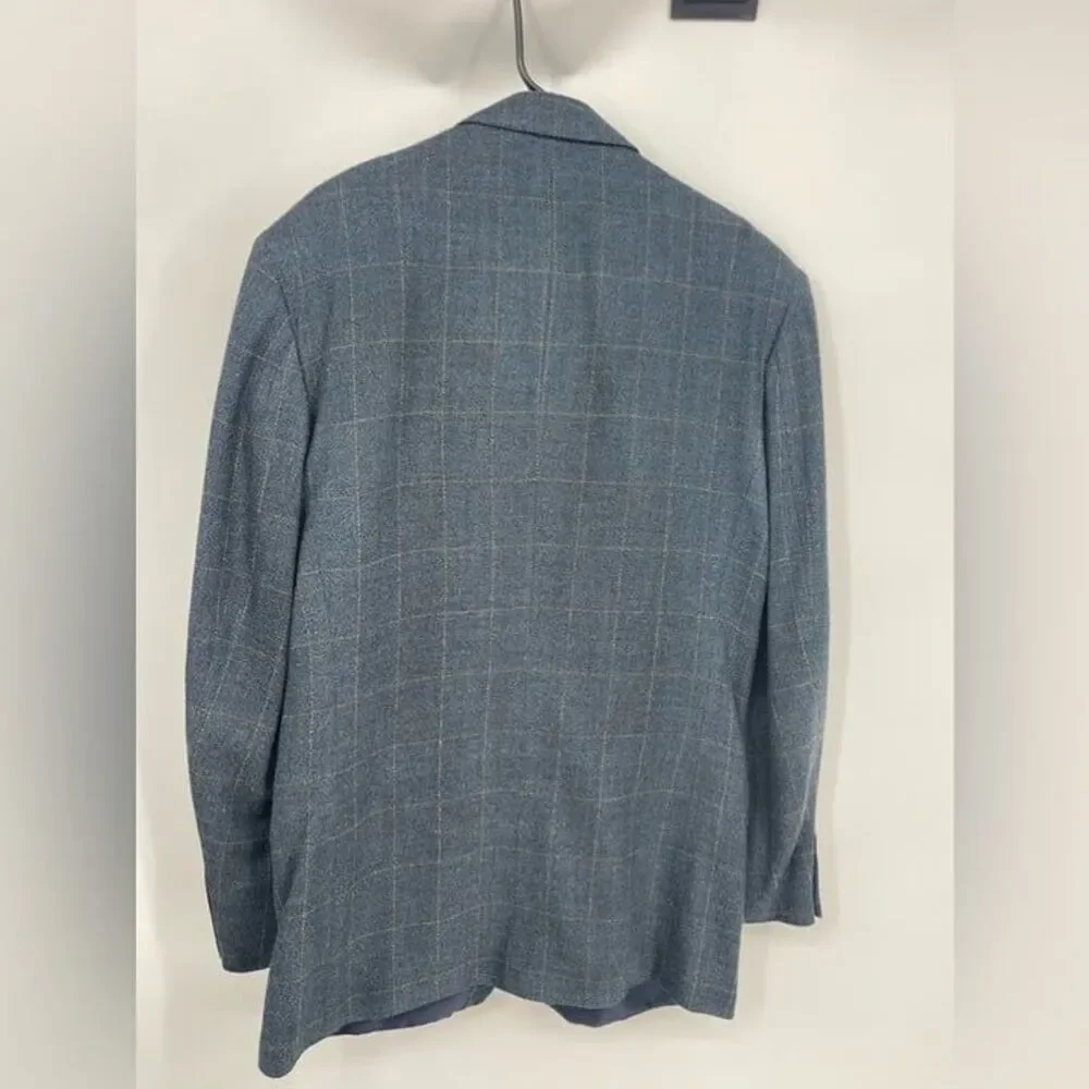 Vintage Biltmore blazer size 42‎ L navy blue beige pin stripes